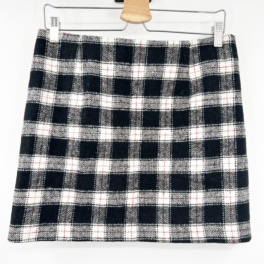 Forever 21 Womens Dark Academia Fall Preppy Tweed Plaid Mini‎ Skirt Size L